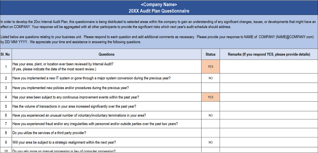 Internal Audit Framework