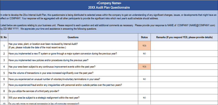 Internal Audit Framework