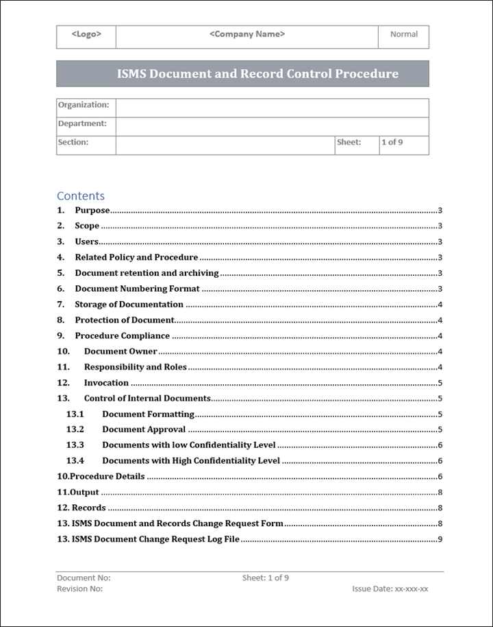 ISO 27001:2022 Documentation Toolkit